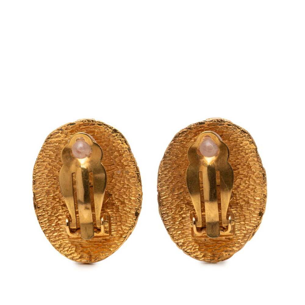 CHANEL Gold Logo Earrings - Picture 2 of 3